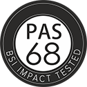 Certificate of crash test confirmation (TiSO Ultra shallow Road blocker, PAS68:2013, 7,5t@64kph)