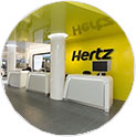 Hertz Rent-a-Car en el aeropuerto de Marsella, Francia